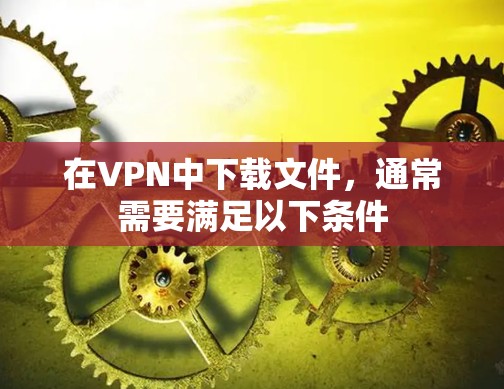 在VPN中下载文件,通常需要满足以下条件