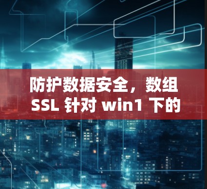 防护数据安全,数组 SSL 针对 win1 下的实用解决方案 防护数据安全,数组 SSL 针对 win1 下的实用解决方案