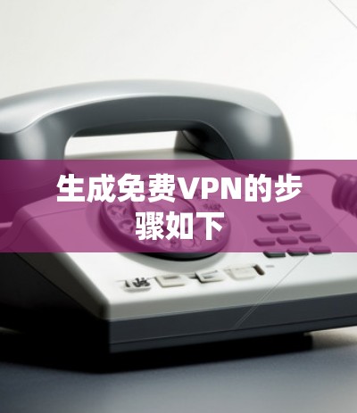 生成免费VPN的步骤如下