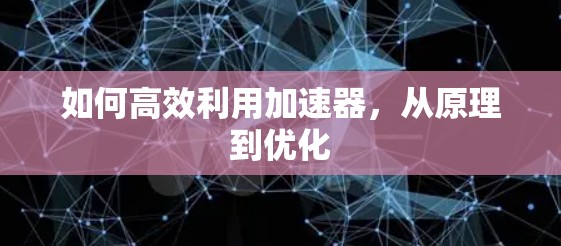 如何高效利用加速器，从原理到优化
