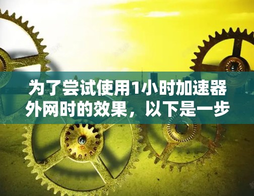 为了尝试使用1小时加速器外网时的效果,以下是一步步的解决方案 为了尝试使用1小时加速器外网时的效果,以下是一步步的解决方案