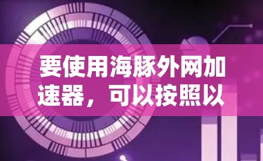 要使用海豚外网加速器，可以按照以下步骤进行