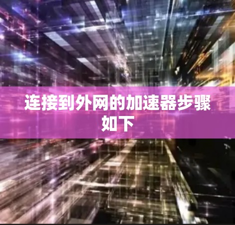 连接到外网的加速器步骤如下
