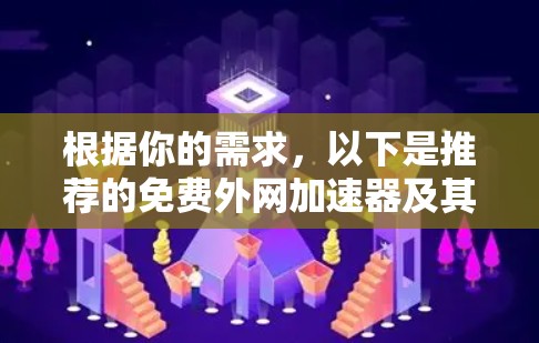 根据你的需求，以下是推荐的免费外网加速器及其功能说明
