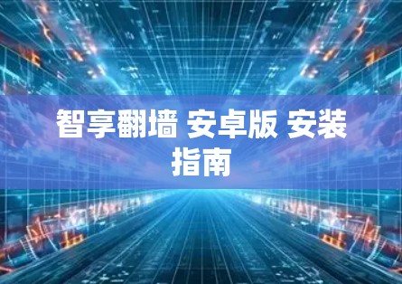 智享翻墙 安卓版 安装指南