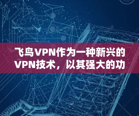 飞鸟VPN作为一种新兴的VPN技术,以其强大的功能和灵活的体验受到关注,尤其是在用户需求多样化和技术进步的影响下。以下是对飞鸟VPN功能的评估 飞鸟VPN作为一种新兴的VPN技术,以其强大的功能和灵活的体验受到关注,尤其是在用户需求多样化和技术进步的影响下。以下是对飞鸟VPN功能的评估