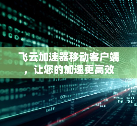 飞云加速器移动客户端,让您的加速更高效 飞云加速器移动客户端,让您的加速更高效