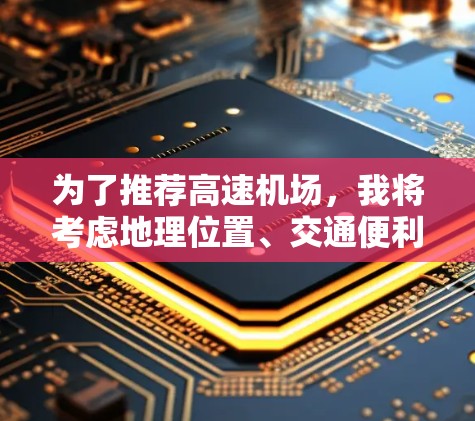 为了推荐高速机场,我将考虑地理位置、交通便利性、服务亮点和设施完善程度等因素,以下是推荐的结果 为了推荐高速机场,我将考虑地理位置、交通便利性、服务亮点和设施完善程度等因素,以下是推荐的结果
