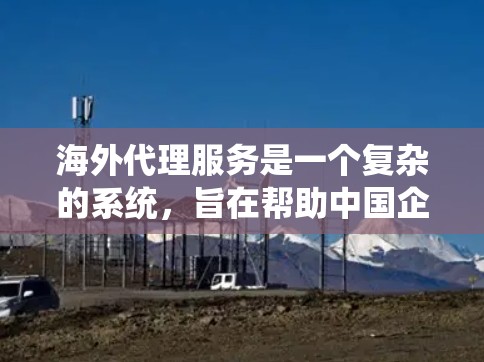 海外代理服务是一个复杂的系统,旨在帮助中国企业进入海外市场,进行销售和提供服务。以下是对海外代理服务的详细分析 海外代理服务是一个复杂的系统,旨在帮助中国企业进入海外市场,进行销售和提供服务。以下是对海外代理服务的详细分析