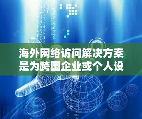 海外网络访问解决方案是为跨国企业或个人设计的，用于访问多个海外机构或机构，满足复杂的访问需求。以下是一些常见的解决方案类型和特点