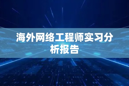 海外网络工程师实习分析报告
