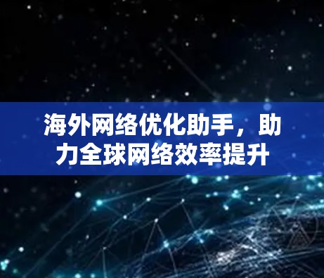 海外网络优化助手，助力全球网络效率提升