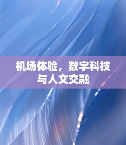 机场体验,数字科技与人文交融 机场体验,数字科技与人文交融