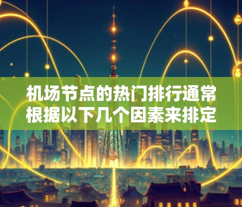 机场节点的热门排行通常根据以下几个因素来排定，地理位置、距离、服务、交通便利性、经济影响、游客量、物流需求等。以下是一些全球性的机场节点热门排行，供参考