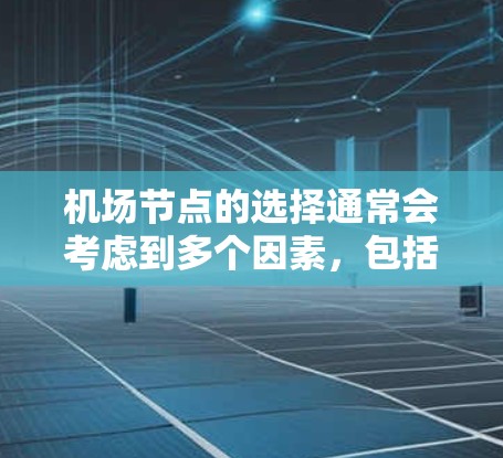 机场节点的选择通常会考虑到多个因素，包括交通效率、安全性、地理位置、周边影响以及经济影响等。以下是一些机场节点的最新推荐，供你参考
