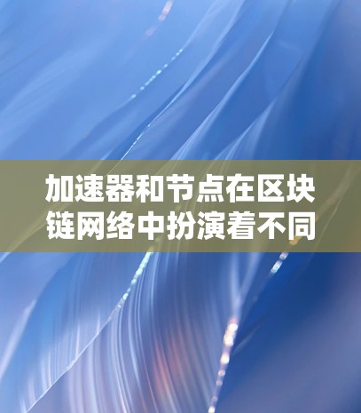 加速器和节点在区块链网络中扮演着不同的角色，但它们都与验证交易和网络性能优化密切相关。以下是对这两个概念的详细介绍