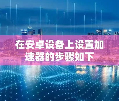 在安卓设备上设置加速器的步骤如下