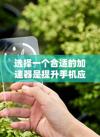 选择一个合适的加速器是提升手机应用性能的关键。以下是一个有条理的指南，帮助您在选择加速器时做出明智的决定