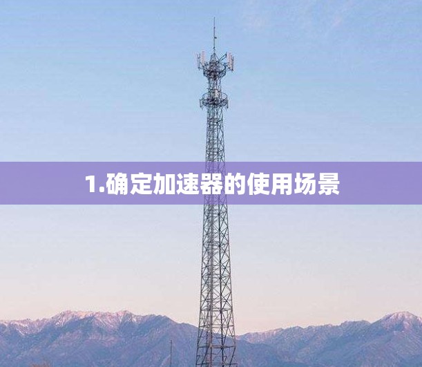 1.确定加速器的使用场景